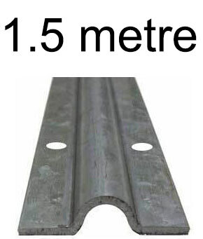 [RT378] Galvanised steel U Groove Above Ground Floor Track for Sliding Gates 1.5 Meters