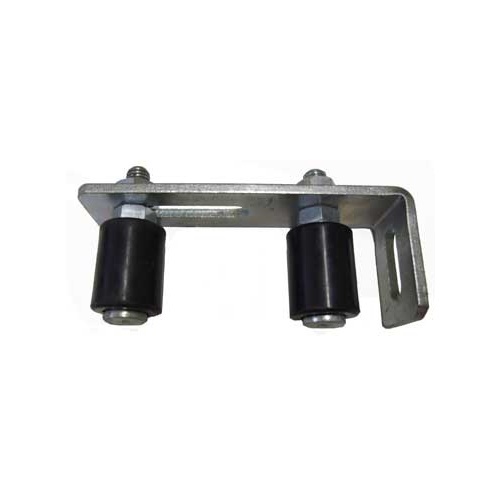 [WH245] Sliding Gate Guide Roller Set - 165x110mm Silver Bracket, 40x60mm Black Rollers