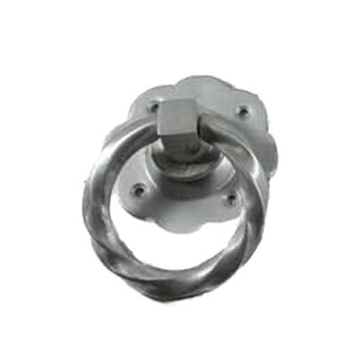 [FK202] Heavy Duty Gothic Gate Ring Latch Lock - Chrome Twist - Pull Only