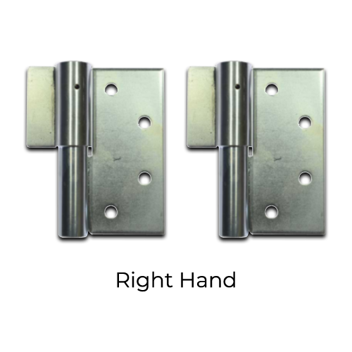 [HGWS205] Zinc Plated Weld to Screw Prison Hinges - 25mm Pin, RH, Silver - Pair