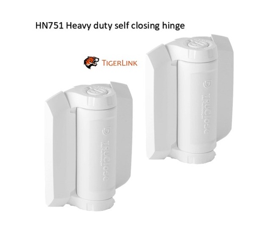 [HN751] D&D Heavy Duty Tru Close Self Closing Gate Hinge 70kg no leg White