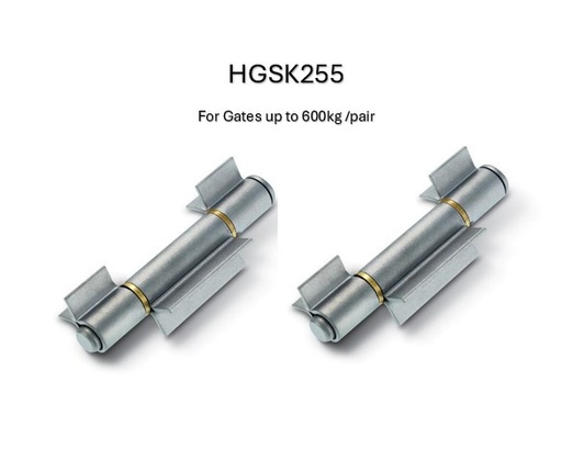 [HGSK255] Zinc Plated Weld-On Shackle Hinges - Silver, 20mm Pin, 800kg, 3-Piece - Pair