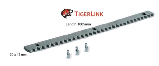 [RT586] Heavy duty Steel Gear Rack for Sliding Gates 1005x30x12mm long