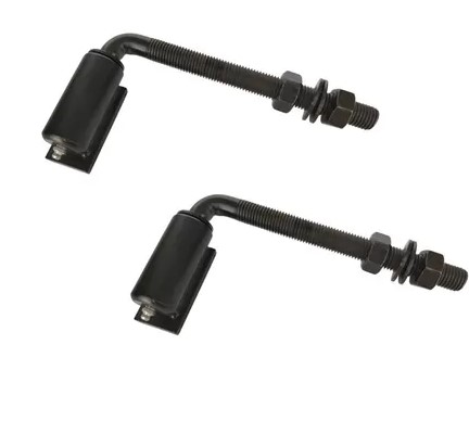 [HN272] Adjustable Weld-On Gudgeon and Trunnion Hinges - Black, 190x20mm - Pair