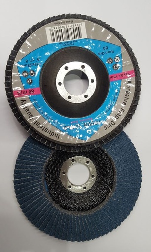 [COM010] Industrial Stainless Steel Abrasive Flap Disc Metalle Universal 125x22mm 80 Grit