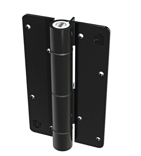 [HN822] D&D Kwikfit Self Closing Aluminium Hinge up to 20kg: Black, Alignment Ridges (Pair)