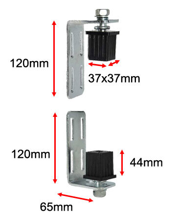 [HN793] Light Swing Gate Hinges - 40x40mm Frame - Pair