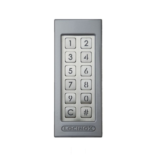[ET202] Locinox Digital Wired Keypad for Gate Slimstone in Silver Colour