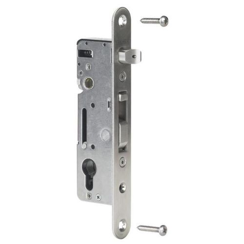[MKLO360] Locinox H Metal Euro Insert Mortice Lock - 65x65 Frame, 35mm Backset, Silver - For Swing Gates