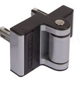 [HN016] Locinox Puma Adjustable Swing Gate Hinges - Silver - Pair