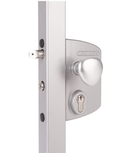 [FK640] Locinox Surface mounted electric gate lock with Fail Open for Square tube Adjustable 40-60mm - Silver