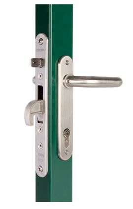 [FK509] Locinox Swing Gate Mortice Lock H Metal 35 mm Back Set complete Kit- Aluminium Handle