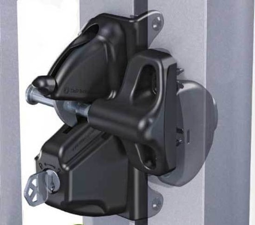 [FK425] D&D LokkLatch Deluxe Gate Latch- Black, Double Sided, Keyed Different