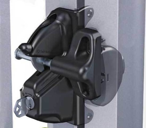 [FK425] D&D LokkLatch Deluxe Gate Latch- Black, Double Sided, Keyed Different