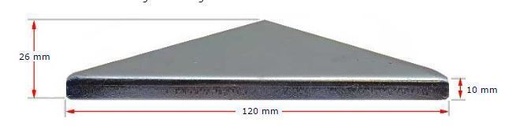 [CPSQ688] Low Profile Galvabond End Cap 120x120mm Pyramid Top