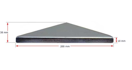 [CPSQ690] Low Profile Galvabond End Cap for tube size 200x200mm Pyramid Top