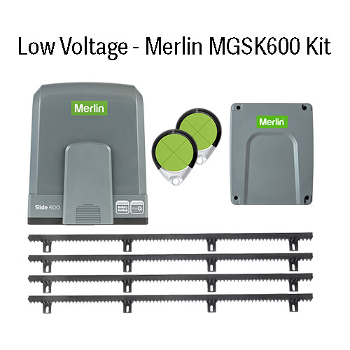 [GMSG611LVK] Low Voltage Merlin 600kg Sliding Gate Motor Kit