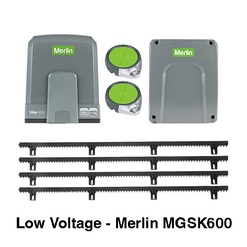 [GMSG612] Low Voltage Merlin 600kg Sliding Gate Motor - Complete Kit
