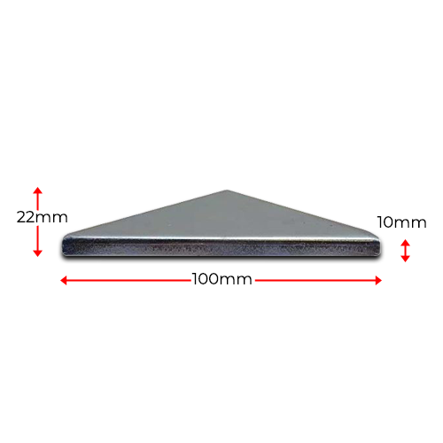 [CPSQ686] Low profile Zinc Plated Cap 100x100mm Pyramid