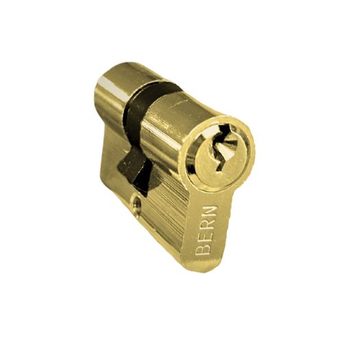 [KB354] Oval Key Barrel, 35mm Half Cylinder, Turn Snib - Brass