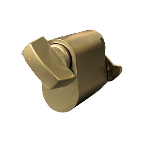 [KB354] Oval Key Barrel, 35mm Half Cylinder, Turn Snib - Brass