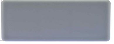 [CPPR503] Plastic Rectangular End Cap Tube insert for tube 65x35mm (1-3mm) Grey 