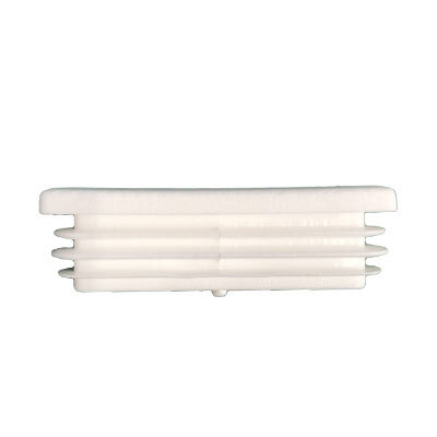 [CPPR417] Plastic Rectangular End Cap/ Tube insert for Tube 50x10mm - White (0.8-2.5mm)