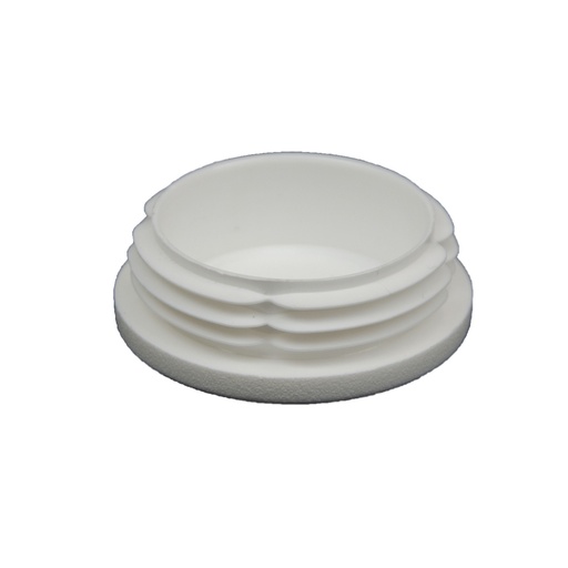 [CPPO192] Plastic Round Tube insert End Cap for Tube  50mm (2.5-4.5mm wall) White