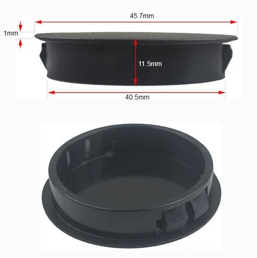 [CPHP050] Plastic insert hole plug/End cap for hole size 41.3mm Black