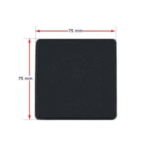 [CPPS363] Plastic square Cap 75x75mm (2-4.5mm wall thickness)