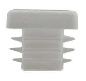 [CPPS292] Plastic square End Cap/ Tube insert for Tube 25x25mm (1-3mm wall thickness) White