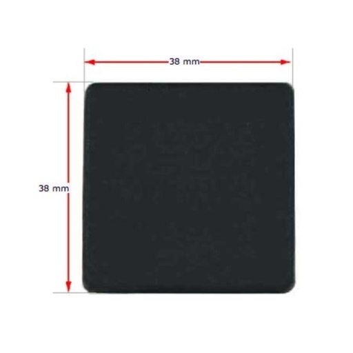 [CPPS316] Plastic square cap 38x38mm (1-3.5mm wall thickness)