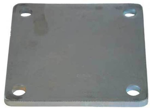 [SE776] Rectangular Steel Base Plate 130x90x5mm 4 Holes -Zinc