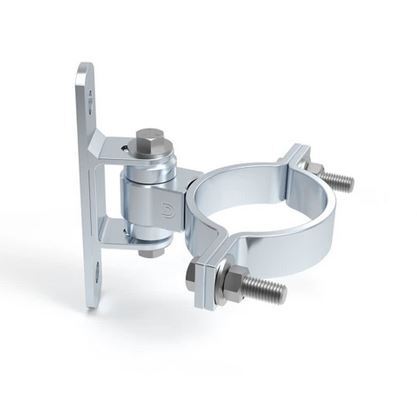 [HN487] D&D Steel Round to Square 152mm BadAss Bolt-On Hinge - Zinc Finish, Up To 450kg - Single