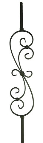 [MT630] S Scroll 1000x150x12x6mm Spiral Scroll Wrought Iron Baluster