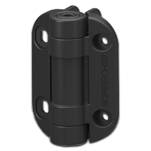 [HN721] Safetech TopKlik Adjustable Self Closing Hinges - 45kg, Black, Two Legs, Safety Cap Included - Pair