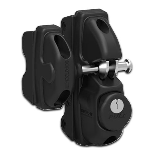 [FK421] Safetech SLV-ViperX2 Gravity Gate Latch- Black, Single Sided, Keyed Alike