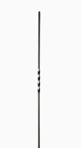 [MT824] Twist  Bar Single for wrought iron gate 16x16mm H 1000mm long - Zinc Plated