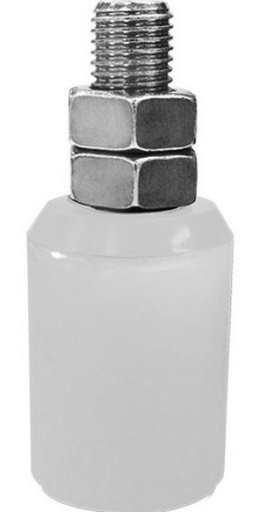 [WH112] Sliding Gate Guide Roller - 25x40mm, M12 Bolt, White