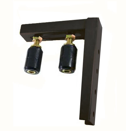 [WH288] Sliding Gate Top Guide Holder 195x225mm with 2 rollers 40x60mm Max 75mm- Black