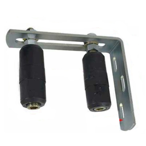 [WH255] Sliding Gate Guide Roller Set - 200x160mm Silver Bracket, 40x100mm Black Rollers