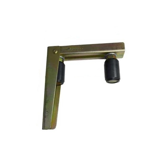 [WH287] Sliding Gate Guide Roller Set - 210x225mm Silver Bracket, 40x60mm Black Rollers