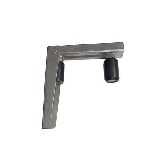 [WH287] Sliding Gate Guide Roller Set - 210x225mm Silver Bracket, 40x60mm Black Rollers