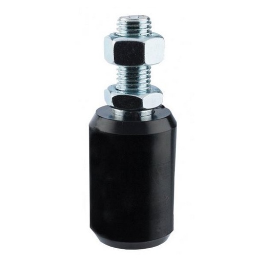 [WH110] Sliding Gate Guide Roller - 25x40mm, M12 Bolt, Black