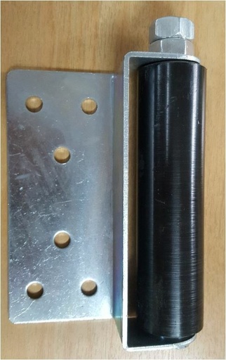 [WH194] Sliding Gate Side Roller Bracket - 150x40mm Black Roller, Silver Holding Bracket