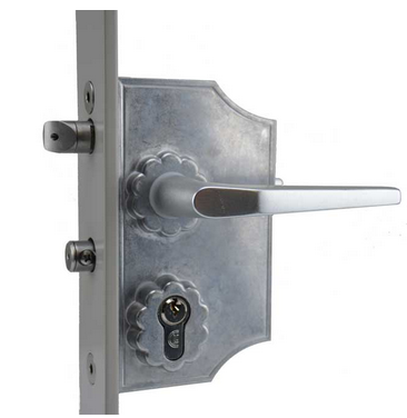 [FK481] Locinox LAKY F2 Small Ornamental Lock F2 Flat profile 10-20mm - Silver