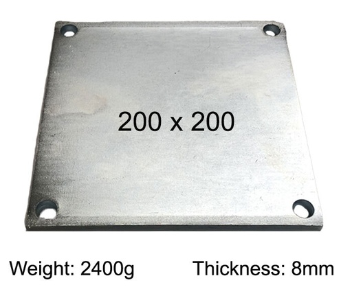 [SE857] Square Base Plate 200x200x8mm