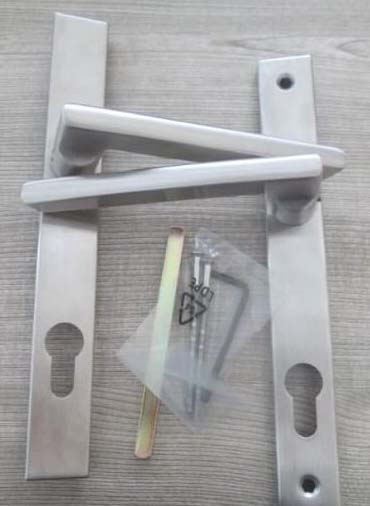 [FK264] Stainless Steel  Swing Gate Lever Handle Euro Lock Set