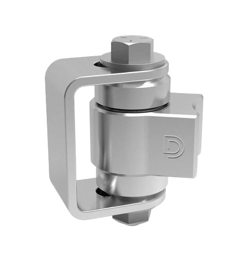 [HN489] D&D Stainless Steel BadAss Hinge - Chrome Finish, Up To 450kg - Single