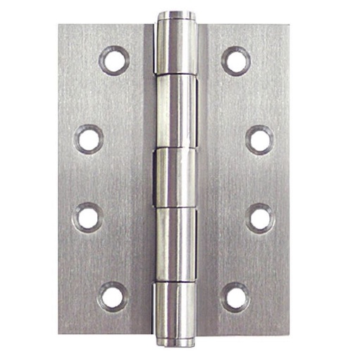 [HN134] Stainless Steel Butt Hinges - 100x100x2.5mm, Chrome Finish - Pair